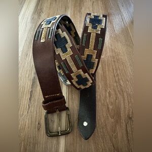 JM Cueros Embroidered Leather Belt